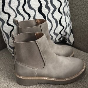 Dolce Vita Taupe Chelsea Ankle Booties
